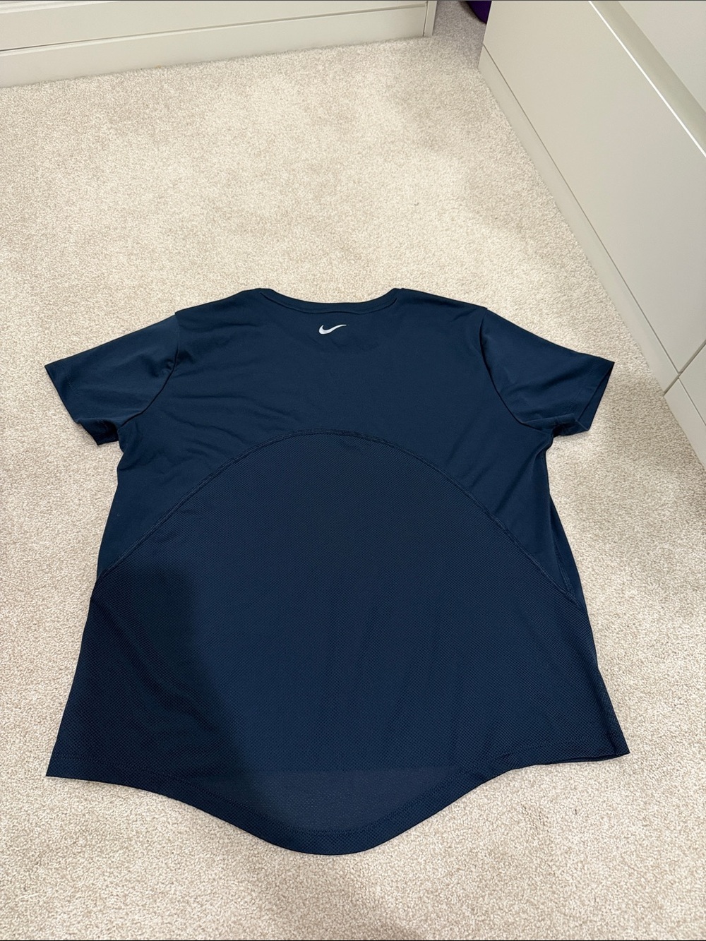 Nike Navy Tank Top with White Swoosh - Picture 2 of 3